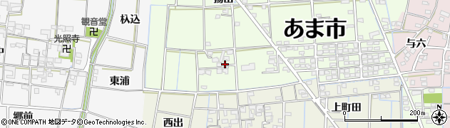 愛知県あま市二ツ寺揚山189周辺の地図