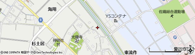 愛知県愛西市赤目町（堤敷）周辺の地図