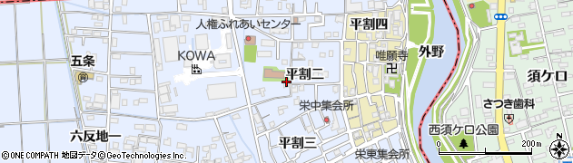 愛知県あま市西今宿（平割二）周辺の地図