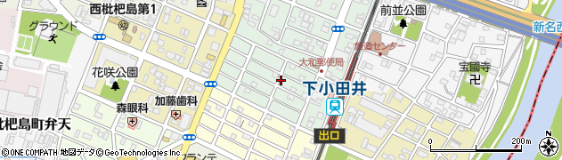 愛知県清須市西枇杷島町北大和周辺の地図
