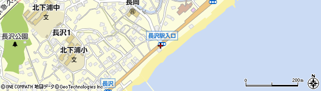 長沢駅入口周辺の地図