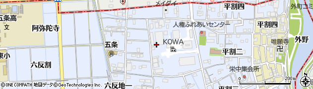 愛知県あま市西今宿（六反地五）周辺の地図