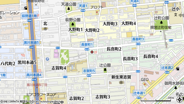 〒462-0036 愛知県名古屋市北区長喜町の地図
