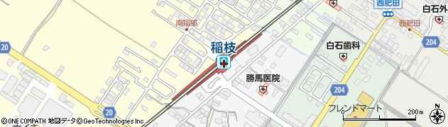 稲枝駅周辺の地図