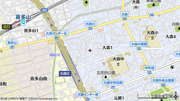 〒463-0021 愛知県名古屋市守山区大森の地図