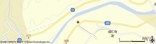 愛知県豊田市池島町島落周辺の地図