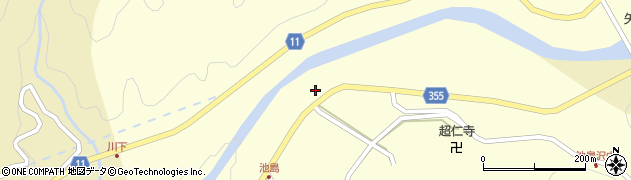 愛知県豊田市池島町（島落）周辺の地図