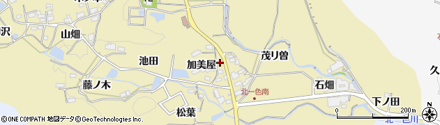 愛知県豊田市北一色町（加美屋）周辺の地図