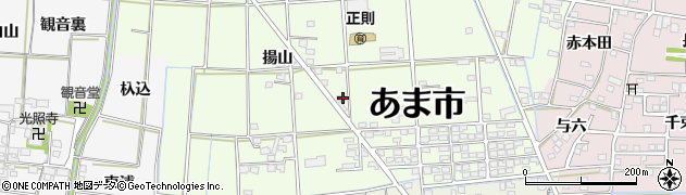 愛知県あま市二ツ寺揚山94周辺の地図