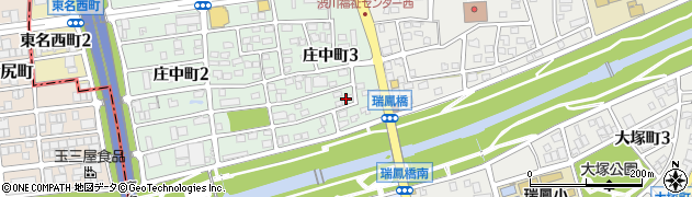 愛知県尾張旭市庄中町南島周辺の地図