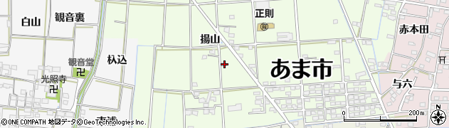 愛知県あま市二ツ寺揚山98周辺の地図