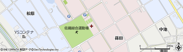 愛知県愛西市鷹場町（川田）周辺の地図