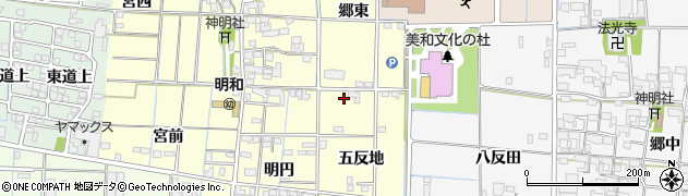 愛知県あま市中橋周辺の地図