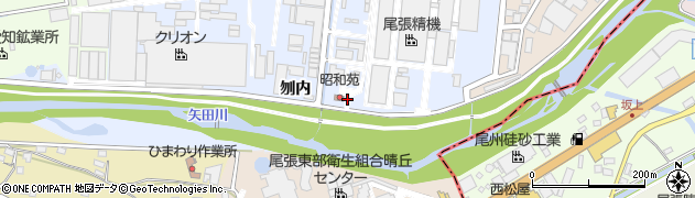 愛知県尾張旭市下井町（刎内）周辺の地図