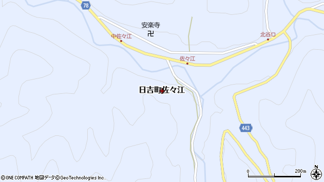 〒629-0321 京都府南丹市日吉町佐々江の地図