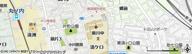 清須市立新川中学校周辺の地図