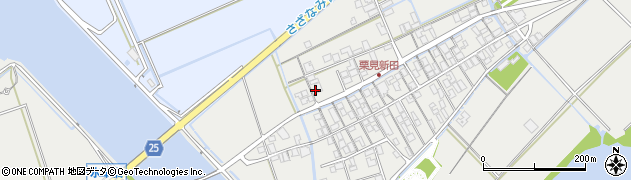 栗見新田簡易郵便局周辺の地図