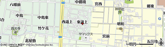 愛知県あま市蜂須賀（東道上）周辺の地図