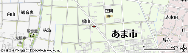 愛知県あま市二ツ寺揚山83周辺の地図