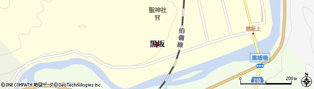 鳥取県日野町（日野郡）黒坂周辺の地図