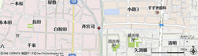愛知県あま市古道江畑周辺の地図