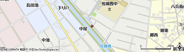 愛知県愛西市草平町（中阿原）周辺の地図