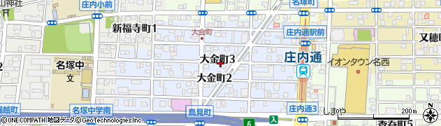 愛知県名古屋市西区大金町3丁目周辺の地図