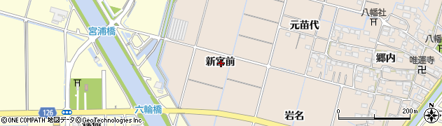 愛知県稲沢市平和町東城新宮前周辺の地図