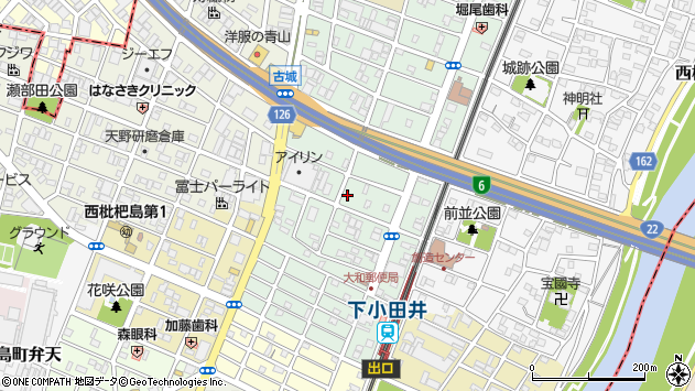 〒452-0011 愛知県清須市西枇杷島町城並の地図