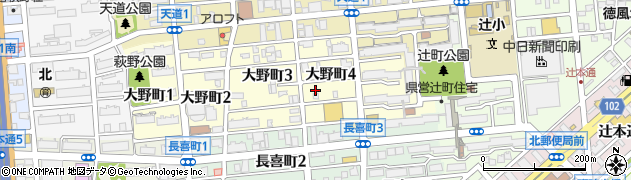 愛知県名古屋市北区大野町4丁目周辺の地図