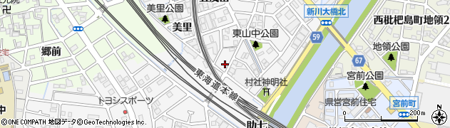 愛知県清須市助七（五反田）周辺の地図