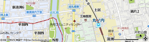 愛知県清須市清洲丸ノ内周辺の地図
