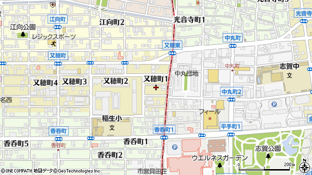 〒451-0014 愛知県名古屋市西区又穂町の地図