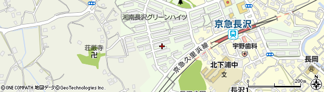 神奈川県横須賀市グリーンハイツ周辺の地図