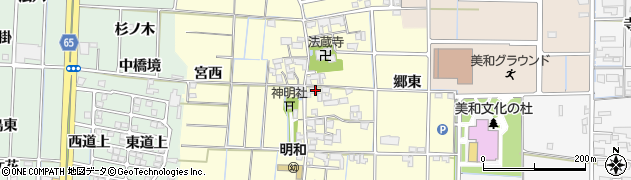 愛知県あま市中橋（郷中）周辺の地図