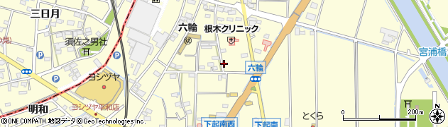 愛知県稲沢市平和町（下起南）周辺の地図