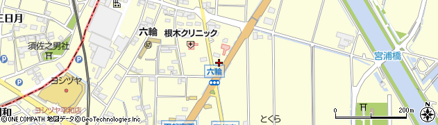 愛知県稲沢市平和町周辺の地図