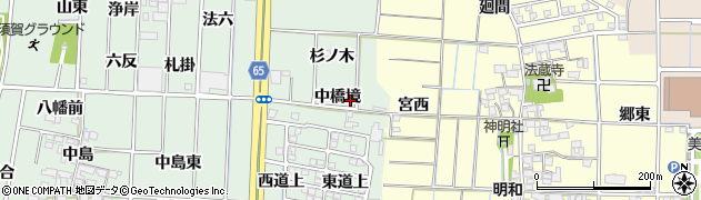 愛知県あま市蜂須賀（中橋境）周辺の地図