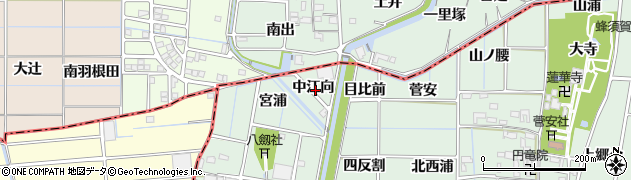 愛知県あま市蜂須賀中江向200周辺の地図
