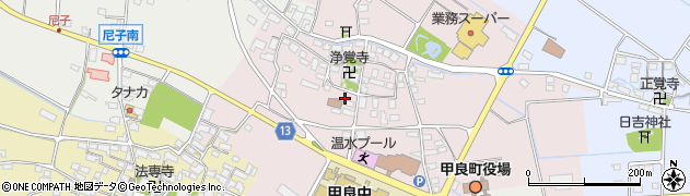 滋賀県犬上郡甲良町在士周辺の地図