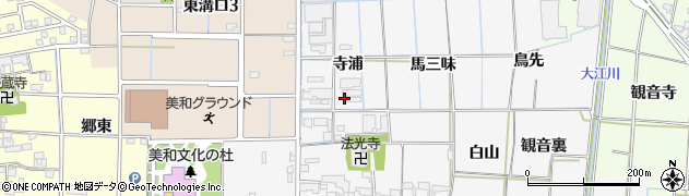 愛知県あま市花正（寺浦）周辺の地図