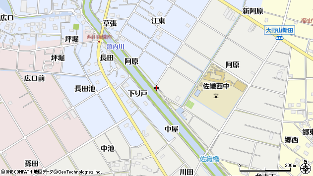 〒496-8019 愛知県愛西市西川端町の地図