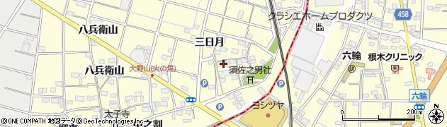 愛知県愛西市大野山町海用46周辺の地図