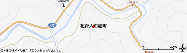 京都府京都市左京区花脊大布施町周辺の地図