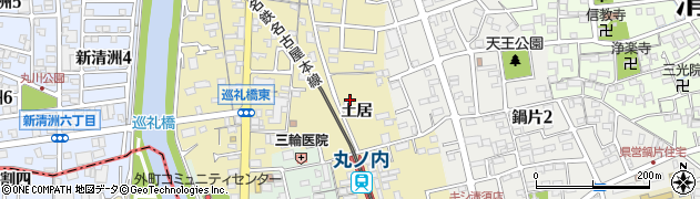 愛知県清須市清洲（土居）周辺の地図