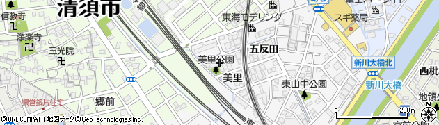 愛知県清須市助七美里周辺の地図