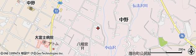 静岡県富士市中野周辺の地図