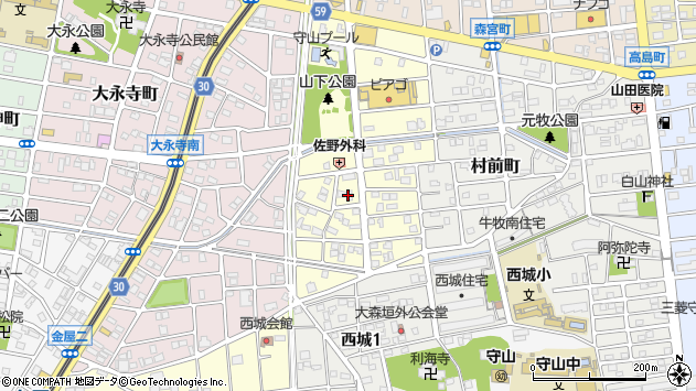 〒463-0083 愛知県名古屋市守山区村合町の地図