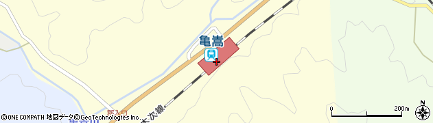 亀嵩駅周辺の地図