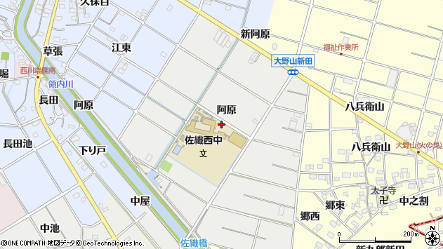 〒496-8015 愛知県愛西市草平町の地図